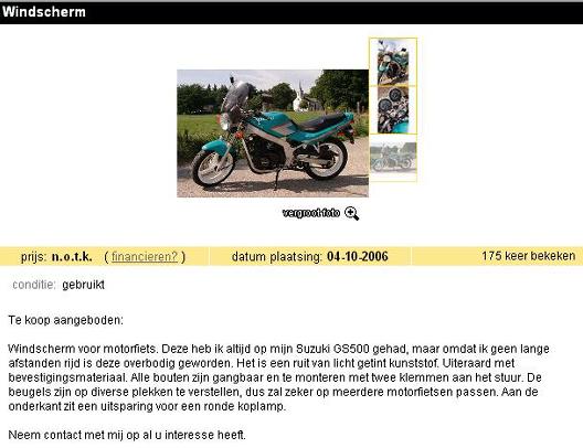 een advertentie