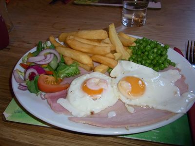 ... ham and eggs ...