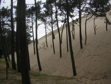 honderd meter hoge berg zand