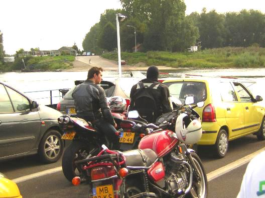 on the ferry